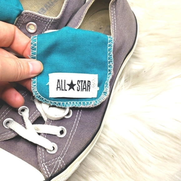 Converse All Star Shoes Snap GreenTongue  6M 8W Gray 132257F Unisex - Picture 4 of 10